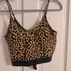 2 piece leopard print swimsuit